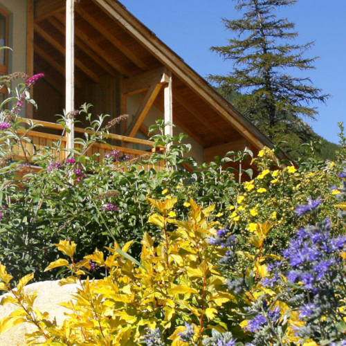 2.	Massif de végétaux et fleurs de montagne dans un jardin d’altitude mis en œuvre par les jardiniers paysagistes de Concept Jardin